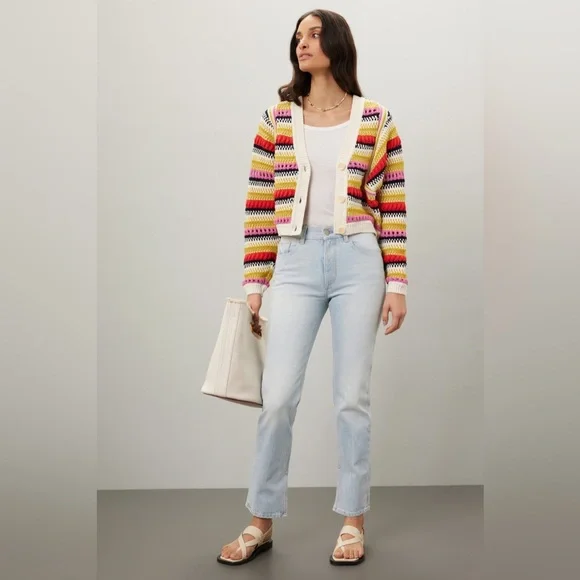 Ba&sh ~ Romy Reversible Cardigan- Multicolour - Picture 11 of 17